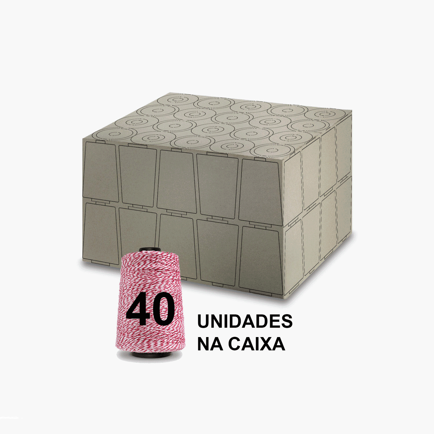 Linha para Sacaria Vermelha Mesclada 250g - 40 Cones