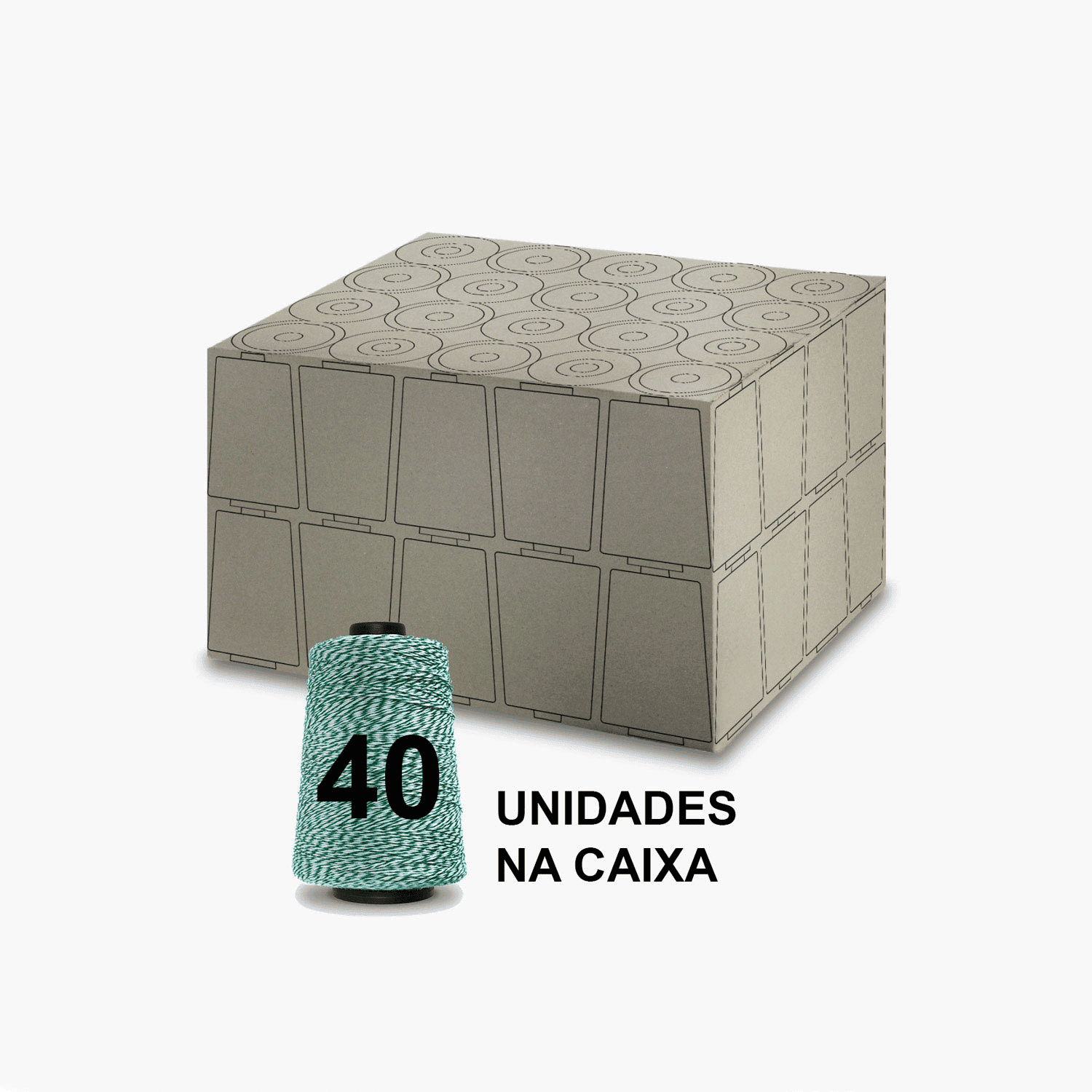 Linha para Sacaria Verde Mesclada 250g - 40 Cones