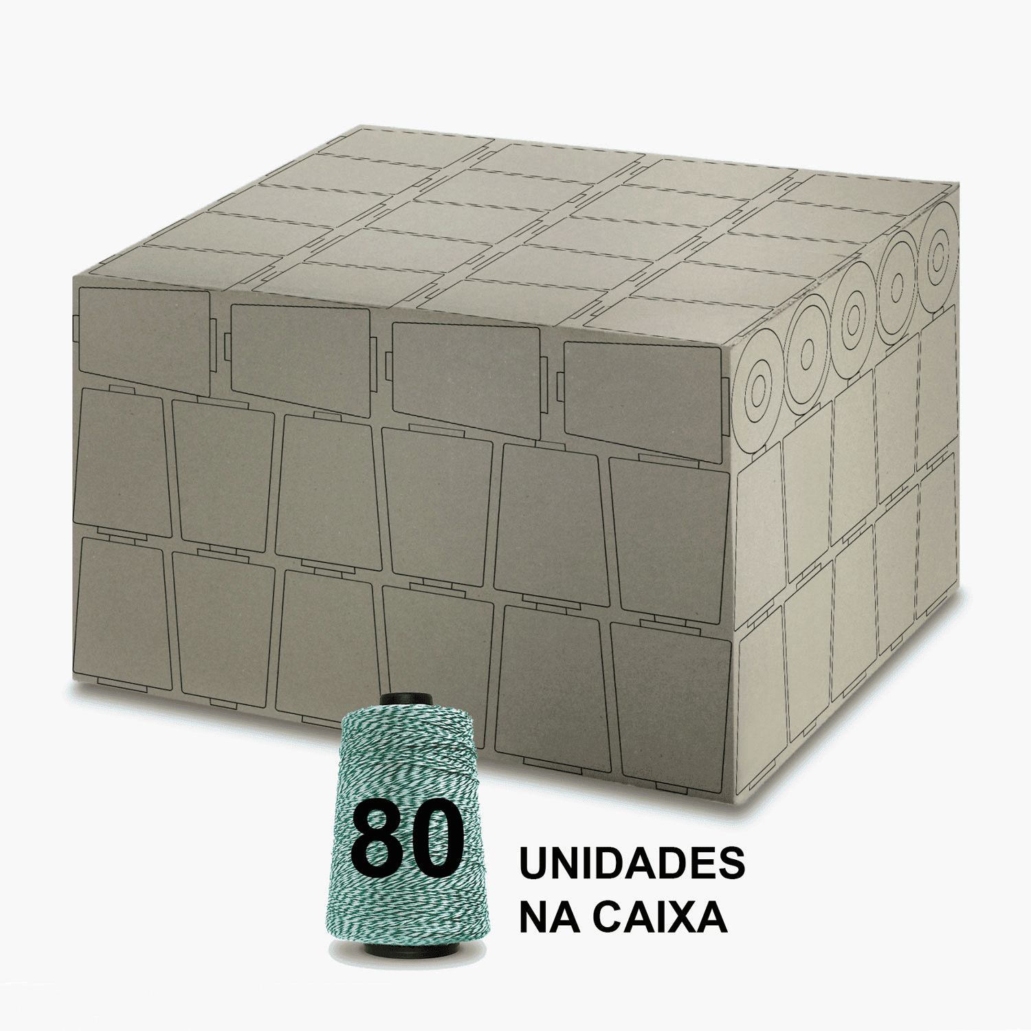 Linha para Sacaria Verde Mesclada 250g - 80 Cones