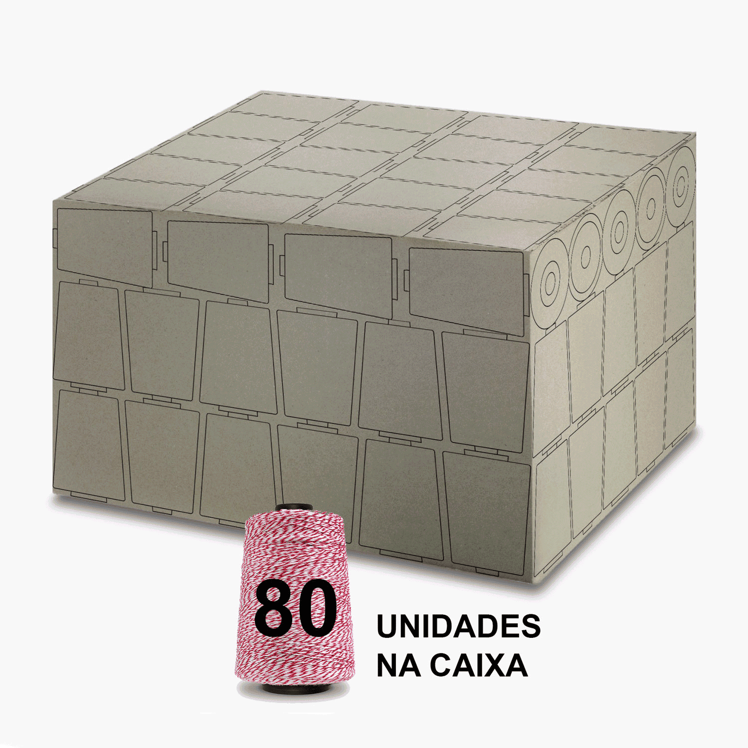 Linha para Sacaria Vermelha Mesclada 250g - 80 Cones