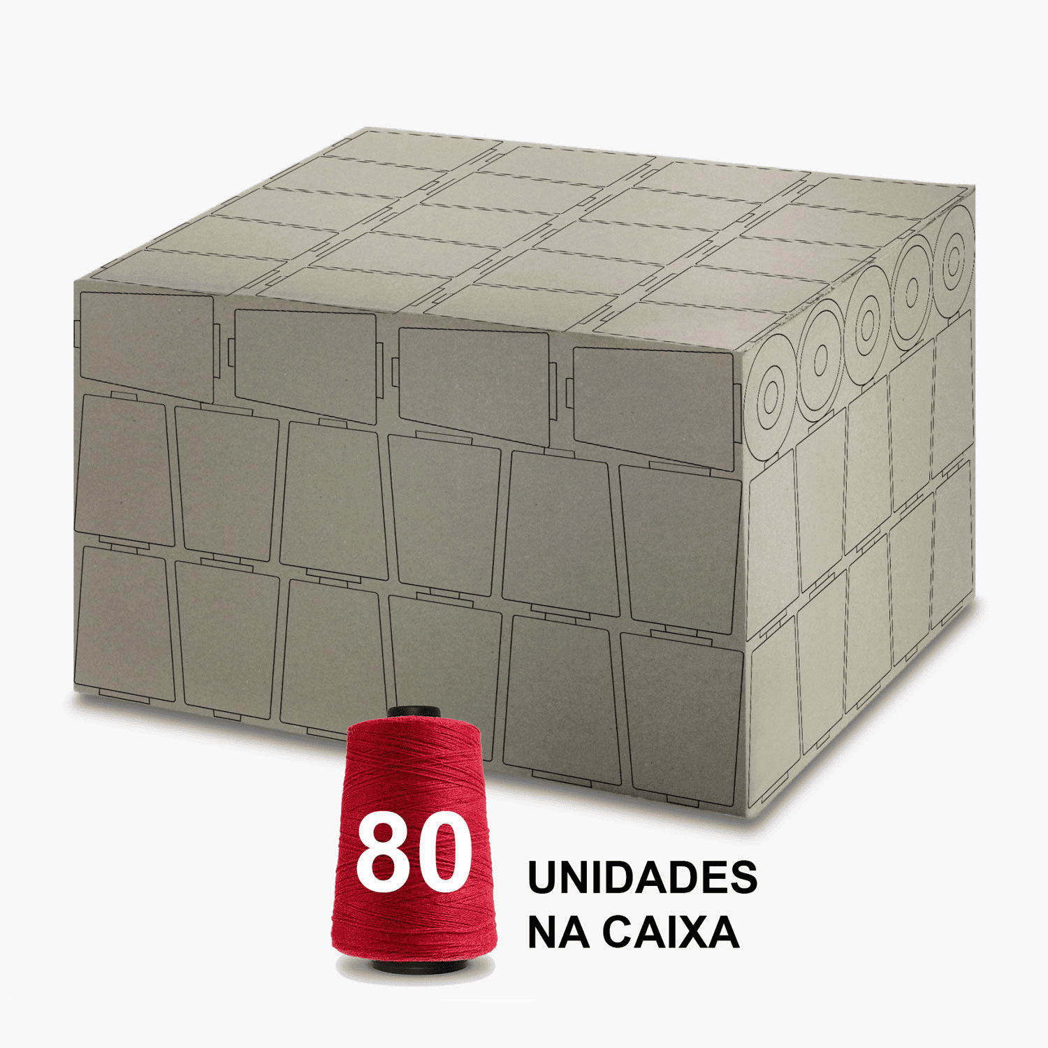 Linha para Sacaria Vermelha 250g - 80 Cones