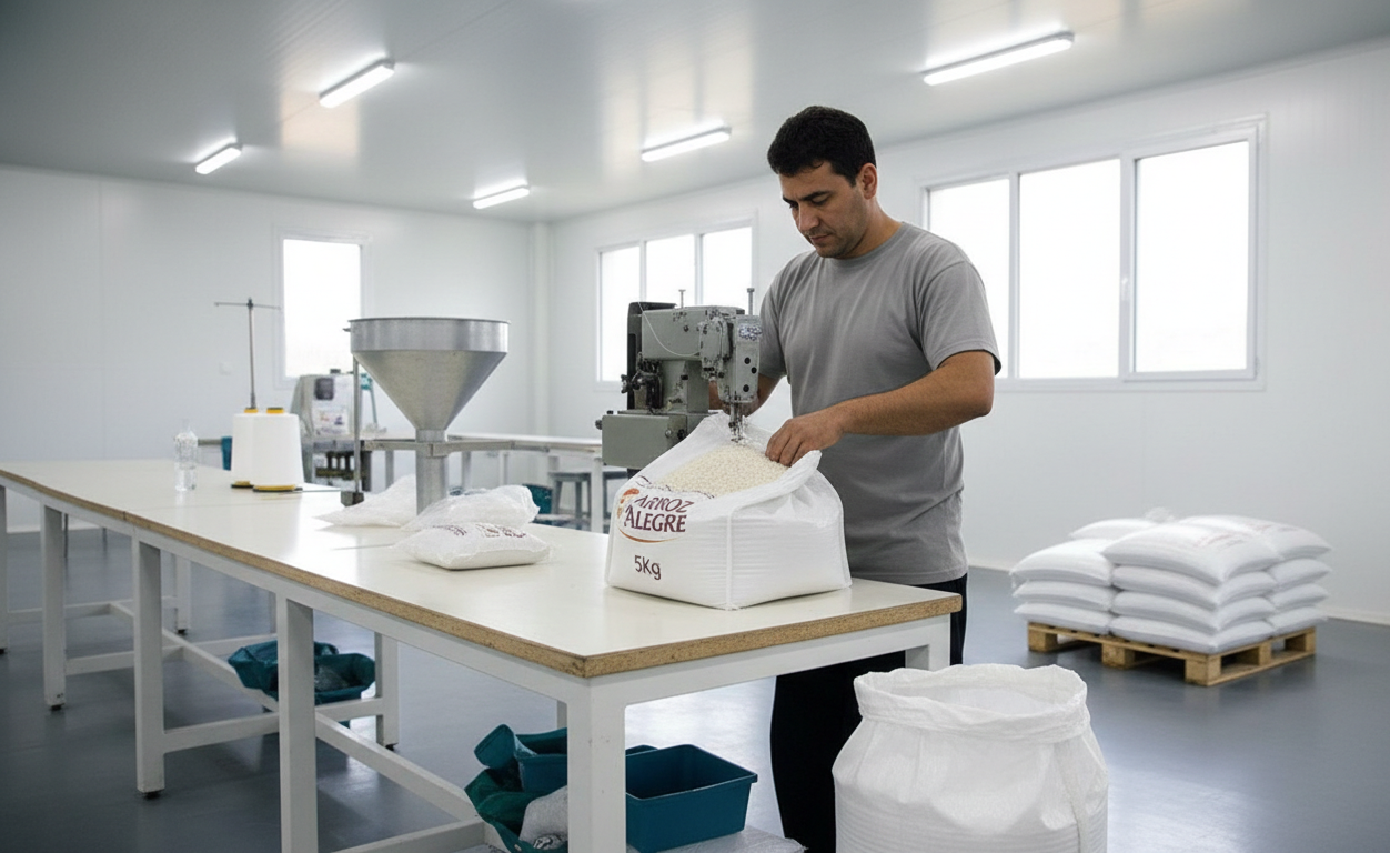 Como a qualidade da linha afeta a sacaria de produtos alimentícios como arroz, farinha e açúcar